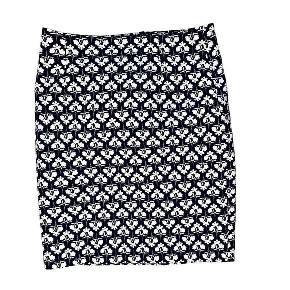 Boden Blue White Floral Petite Pencil Skirt sz 10P NWT Retails $110 - Picture 1 of 12